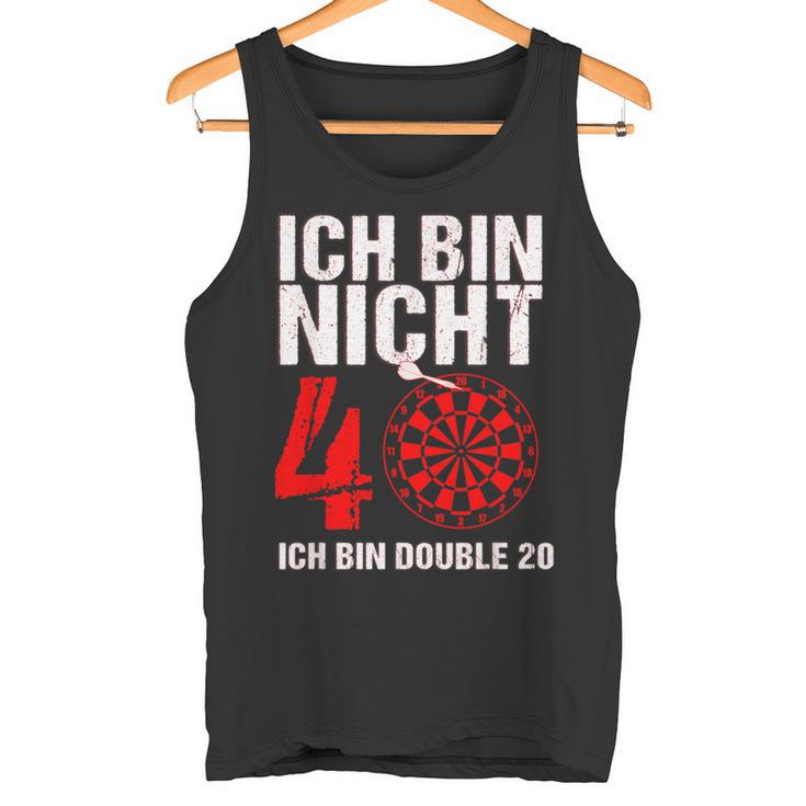 40 Geburtstag Geschenk-Idee Mann Lustiger Dart Spruch Darts Tank Top