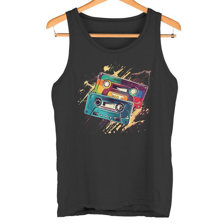 80S 90S Retrointage Cassette Tank Top