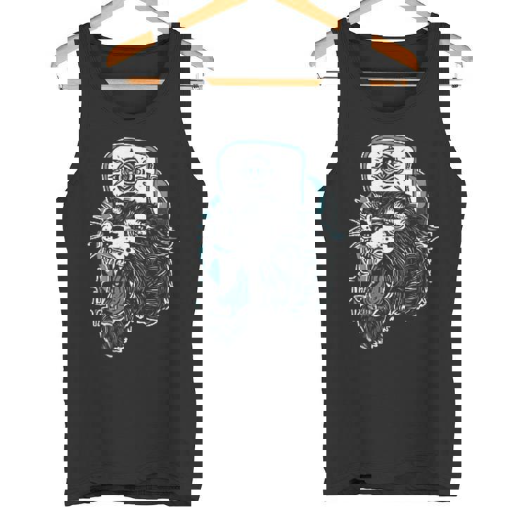 Adicto A La Tinta Flash Para Tatuajes Tradicionales Estadounidenses Edgy Panther Camiseta sin mangas