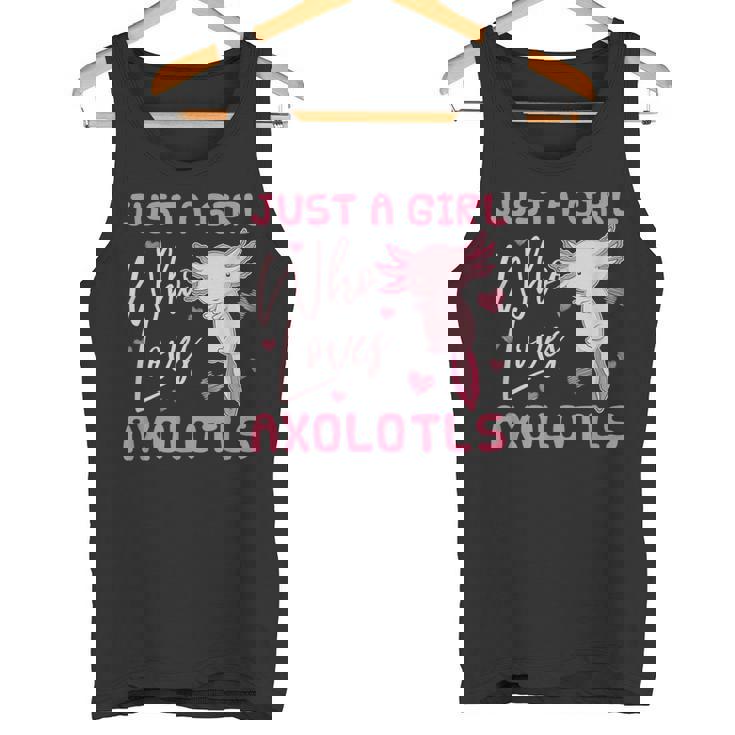 Ajolote Chica Amante De Los Animales Salamandra Axolotl Camiseta sin mangas