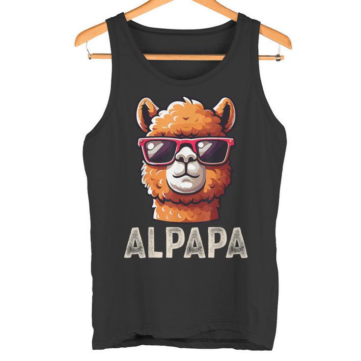 Alpapa Alpaka Lamaatertagsgeschenk Papa Spruchatertag Tank Top