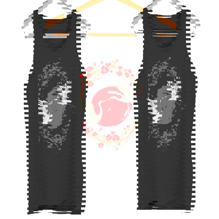 Amante De Las Grullas Comunes Adorables Pájaros Amantes De Las Flores Camiseta sin mangas