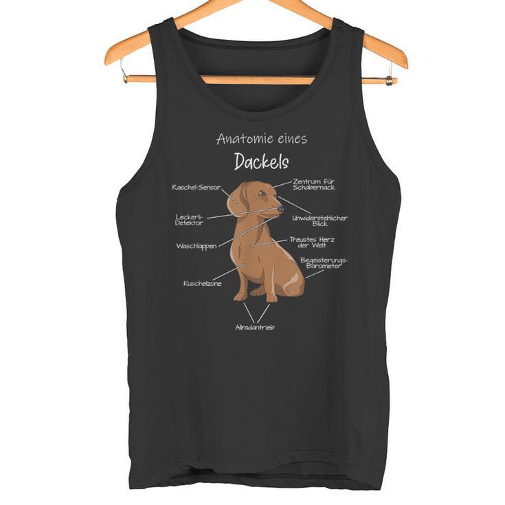 Anatomy Of A Dachshund Badger Dog Tank Top