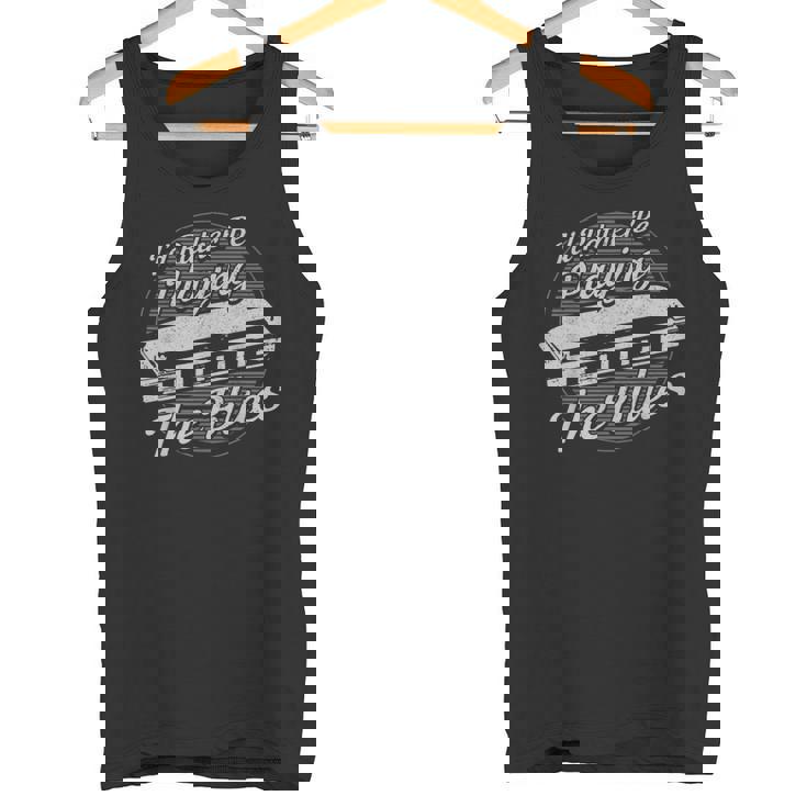 Armónica Playerintage Blues Music Musical Regalo Camiseta sin mangas