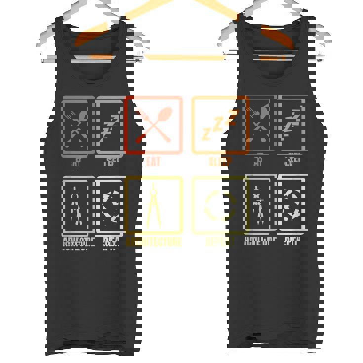 Arquitecto Horario Diario Técnico Arquitecto Camiseta sin mangas
