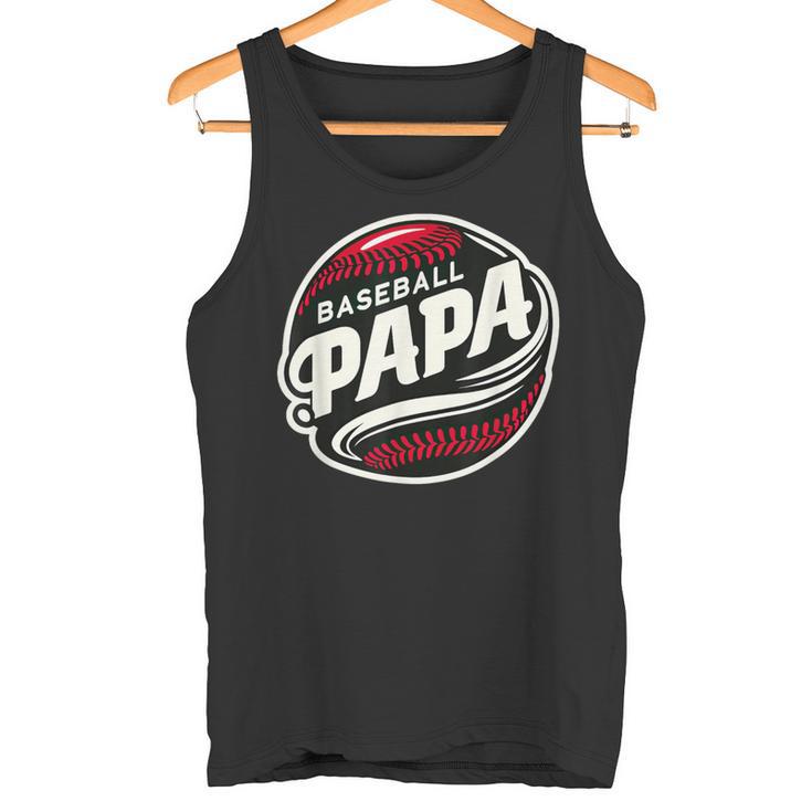 Baseball Papa Baseball Spieler Lustig Baseball Papa Familie Tank Top