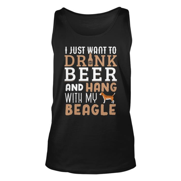 Beagle Dad  Father's Day Dog Lover Beer Tank Top