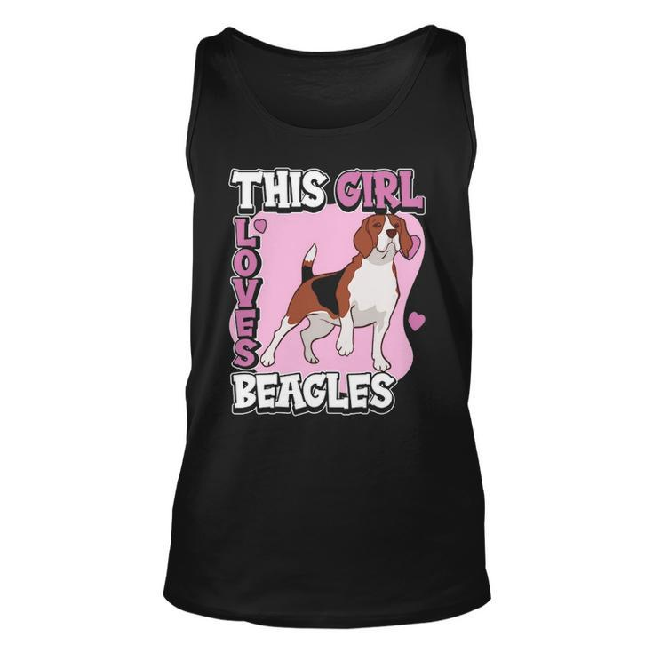 Beagle Quote This Girl Loves Beagles Tank Top
