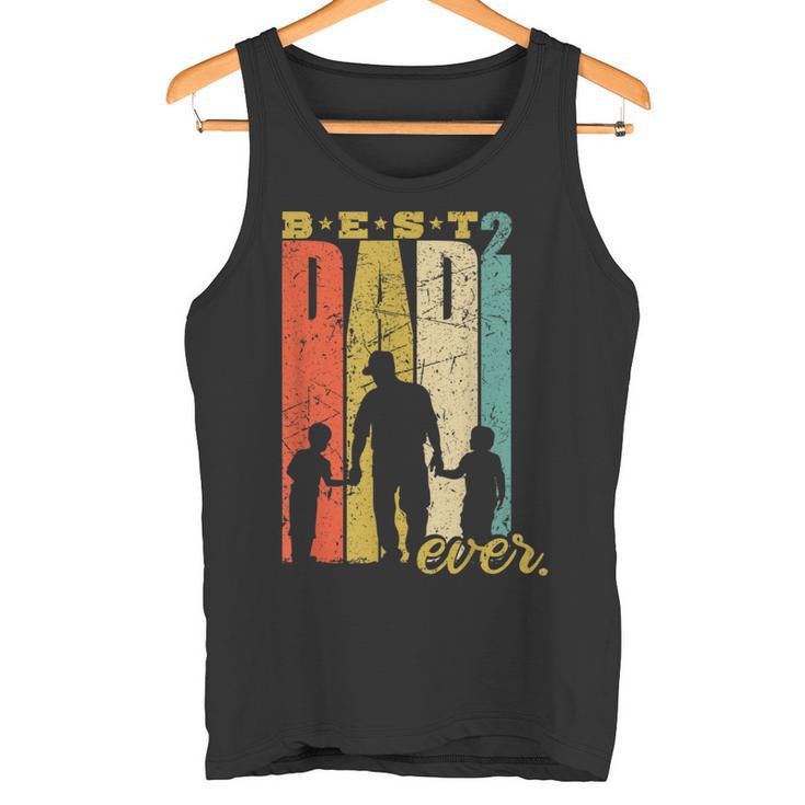 Best Dad Ever Papa 2 Söhne Double Dad Tank Top