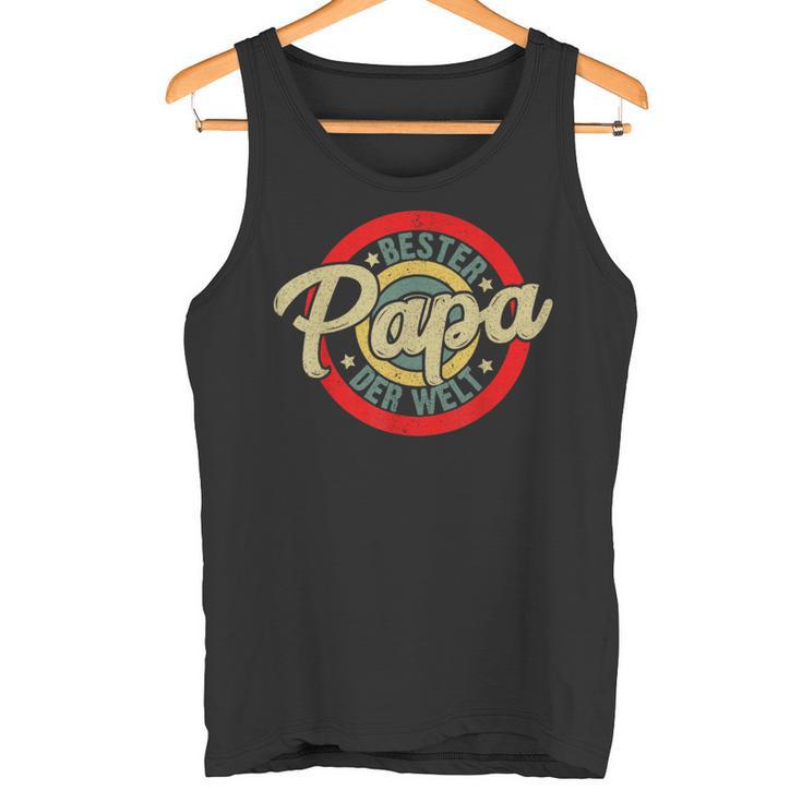 Bester Papa Der Welt Retro Father's Day Stepdad Tank Top