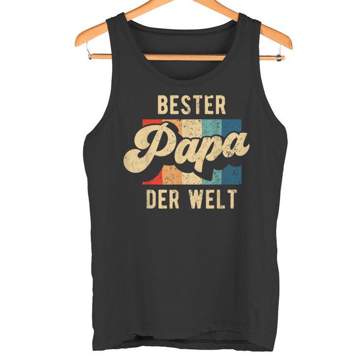 Bester Papa Der Welt Retrointage Saying Father's Day Tank Top