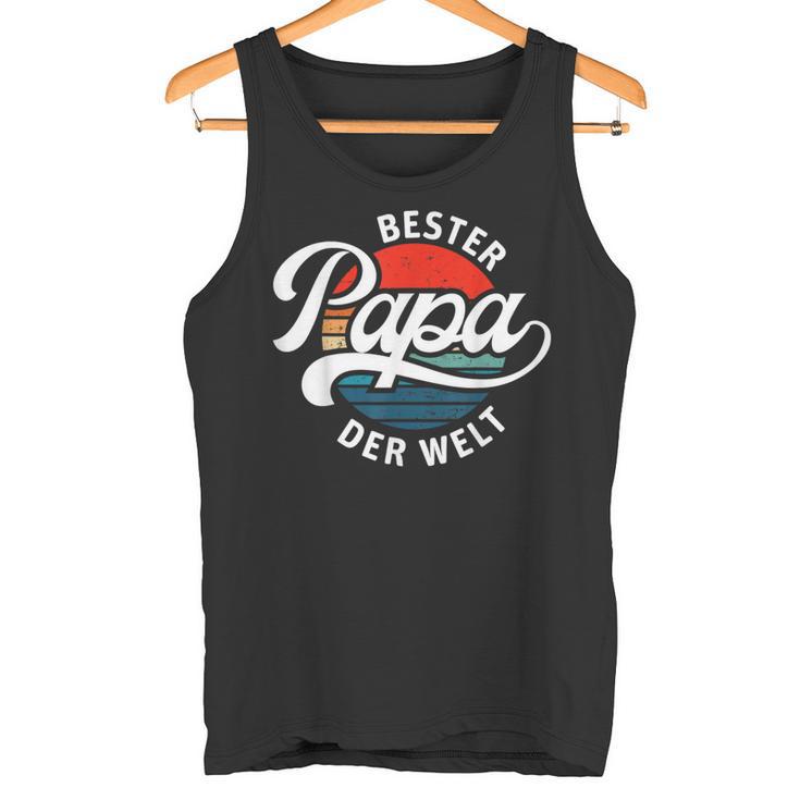 “Bester Papa Der Welt” Retrointage Saying Father's Day Tank Top