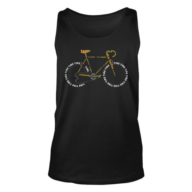 Bicycle Anatomy Cute Cycling Is Life Tank Top