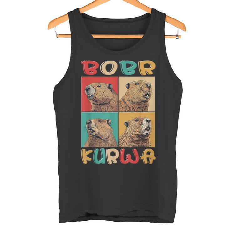 Bobr Kurwa Meme Retro Biber Kurwa Tank Top