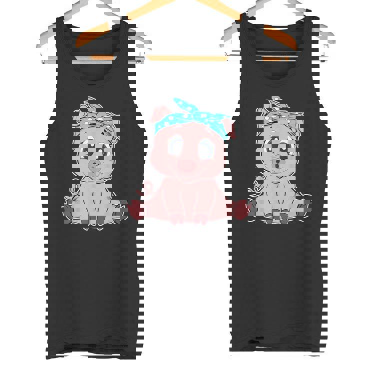 Bonito Pañuelo De Cerdo Divertido Amantes De Los Cerditos Camiseta sin mangas