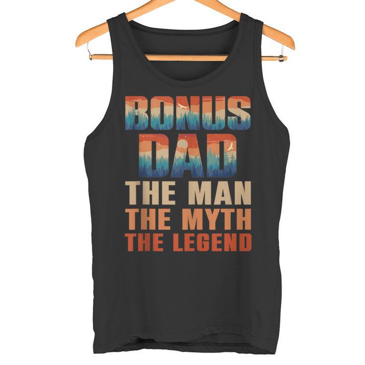 Bonus Papa Der Mann Der Mythos Die Legende Männer Sonnenuntergang Stepdad Tank Top