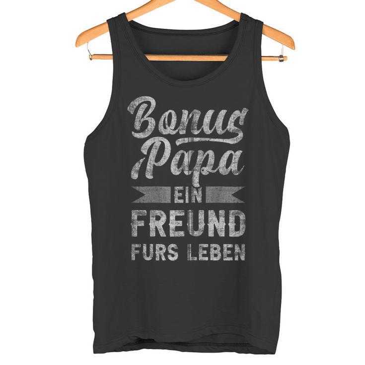 Bonus Papa Spruch Stiefvater Schwiegervaterintage-Look Kapuzenjacke Tank Top