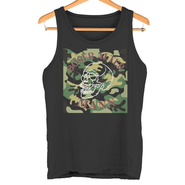 Böser Alter Mann Opa Papa Totenkopf Skullintage Biker Tank Top