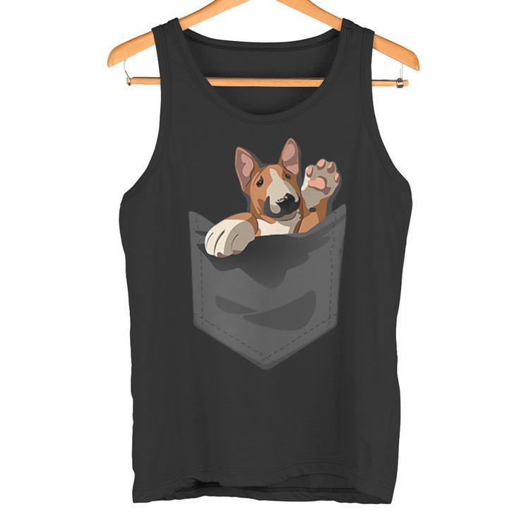 Bull Terrier Lover Camisa Bull Terrier En Bolsillo Bull Terrier Camiseta sin mangas