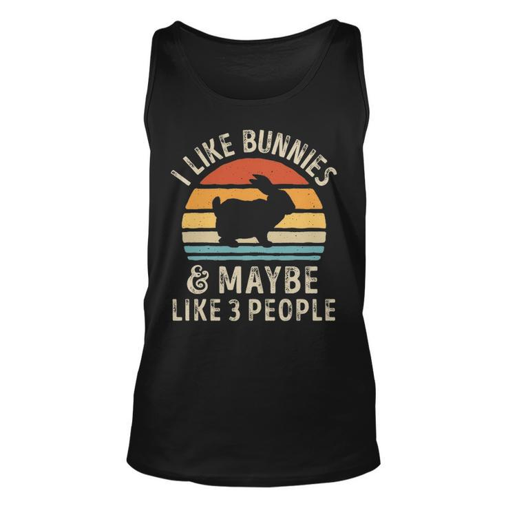 I Like Bunnies And Maybe Like 3 People Bunny Rabbit Lover Tank Top