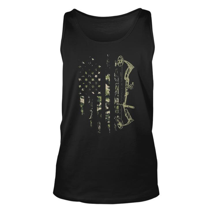 Camo American Flag Bowhunting Bow Archery Deer Hunting Tank Top