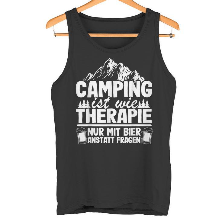 Camping Bier Spruch Wohnwagen Papa Opa Hobbycamper Camper Tank Top