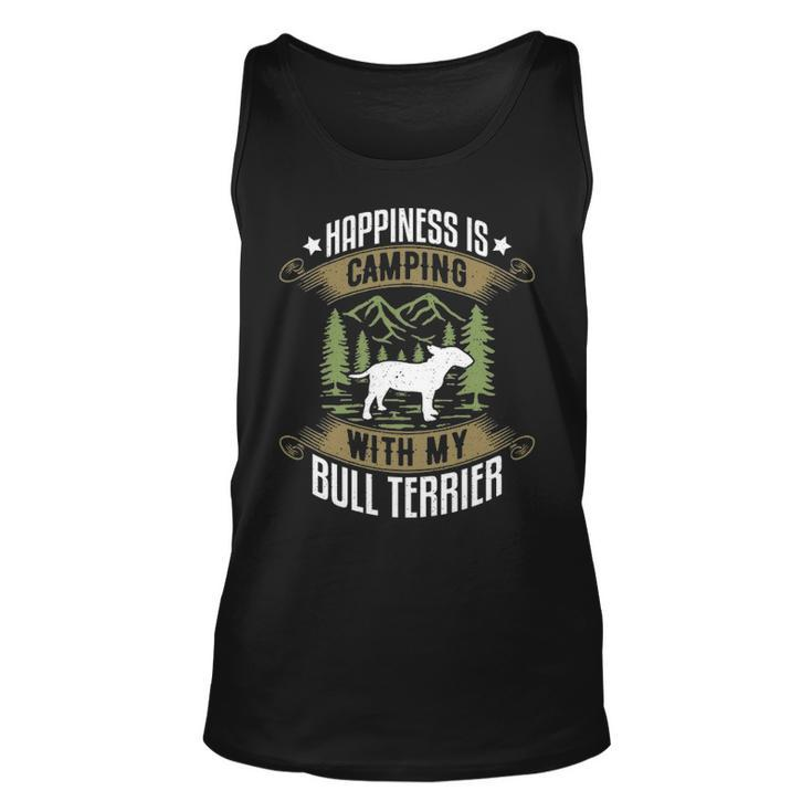Camping With Bull Terrier Camp Lover Camping And Dogs Tank Top