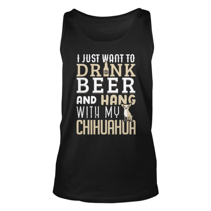 Chihuahua Dad  Father's Day Dog Lover Beer Tank Top