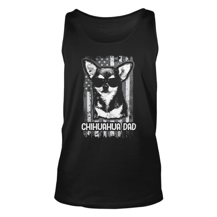 Chihuahua Dad Us Flag Dog Father Puppy Dogs Lover Tank Top