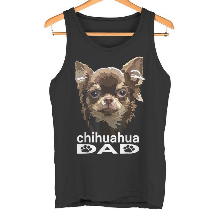 Chihuahua Langhaariger Papa Lustigerater Hund Chiwawa Papa Tank Top