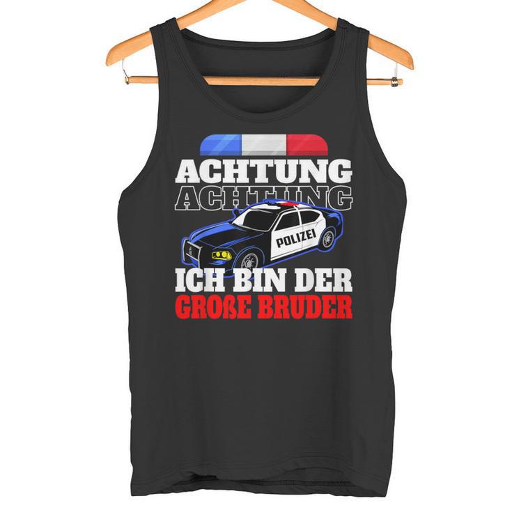 Children's Ich Bin Der Große Bruder Police Siblings Tank Top