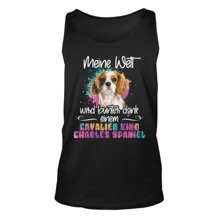 Colourful Cavalier King Charles Spaniel Dog Mummy Tank Top