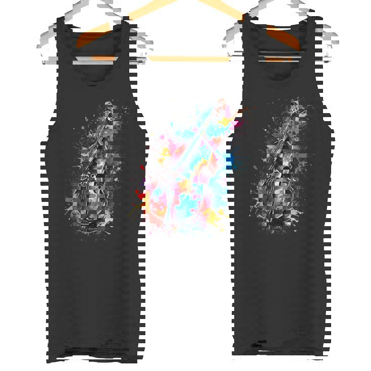 Contrabajista De Contrabajista De Arte Pop Colorido Camiseta sin mangas