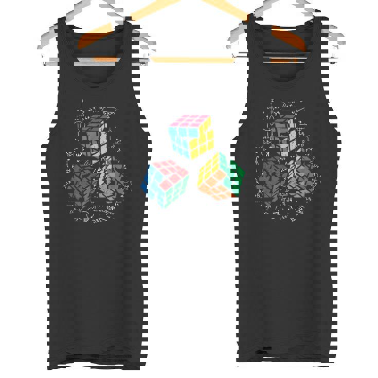 Cool Math Rubik Rubix Rubics Jugador Cubo Matemáticas Amantes Camiseta sin mangas