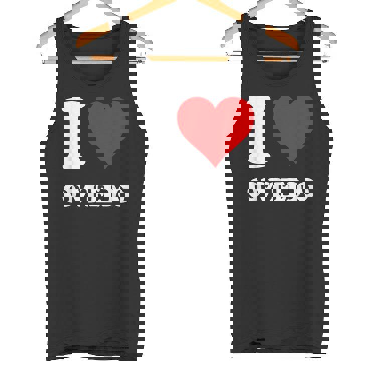 Corazón Rojo Me Encanta Oviedo Camiseta sin mangas