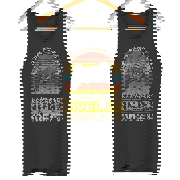 Cumpleaños 12 Años Gamer Nivel 12 Completo Camiseta sin mangas