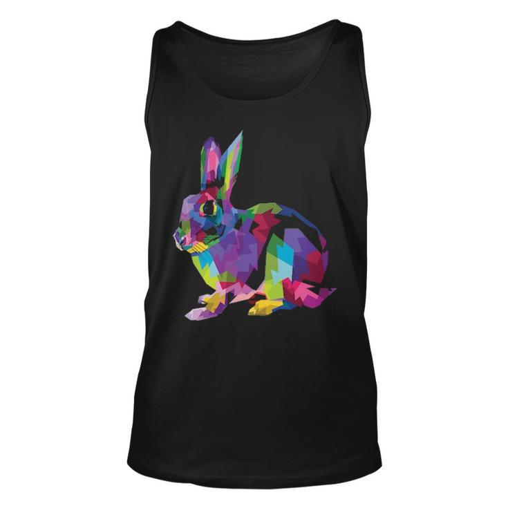 Cute Bunny Colorful Artistic Rabbit Lovers Cute Owners Tank Top