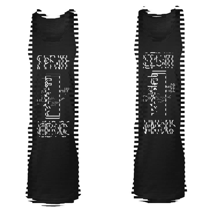 Dachshund Mom Lover Sleeps With Wiener Dogs Tank Top