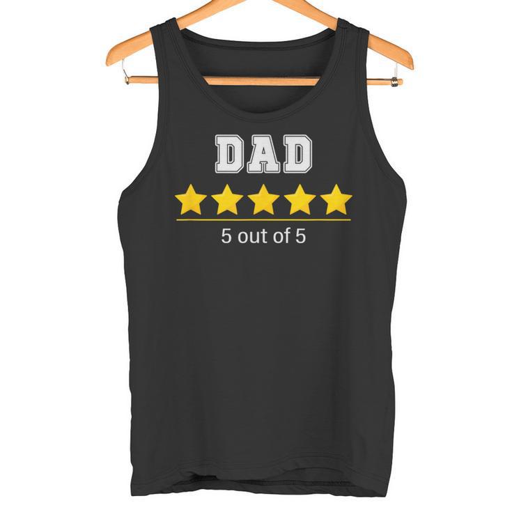 Dad 5 Stars Cool Familyatertag Geschenk Fürater Tank Top