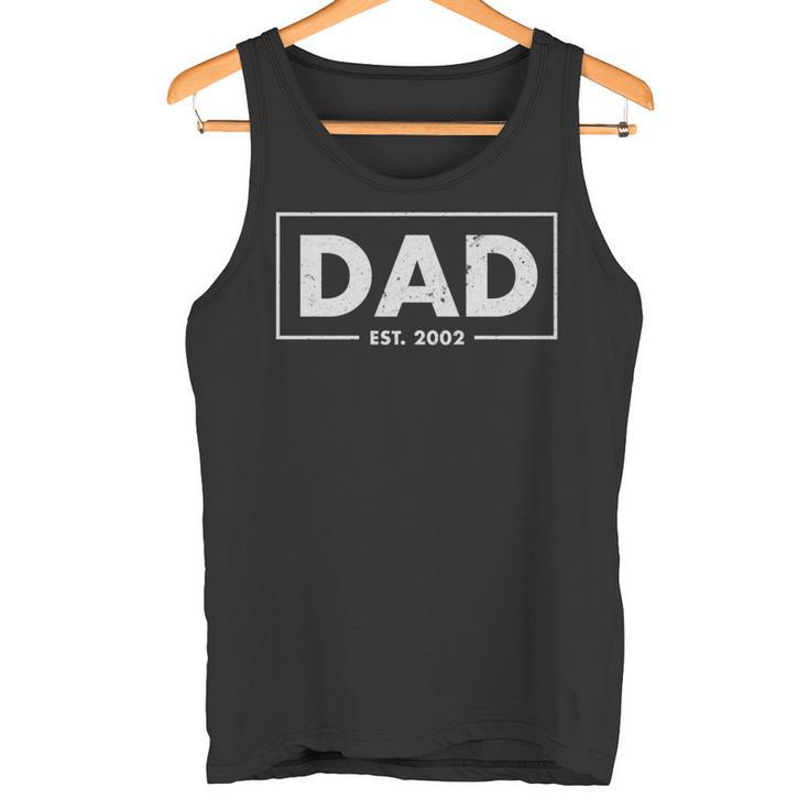 Dad Est 2002Atertag Bester Papa Für Männer Tank Top