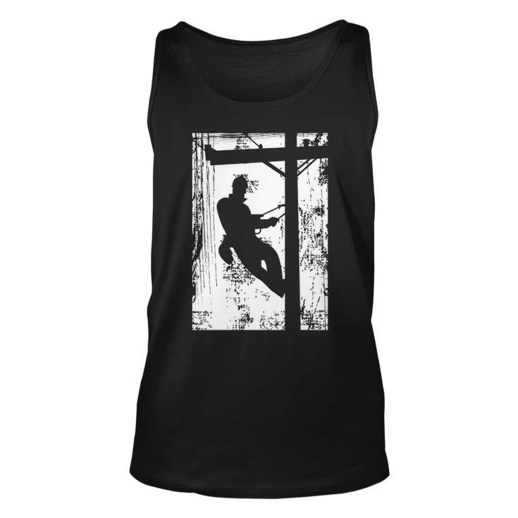 Daddy Father Lineman Electric Cable Lineman Gif Tank Top