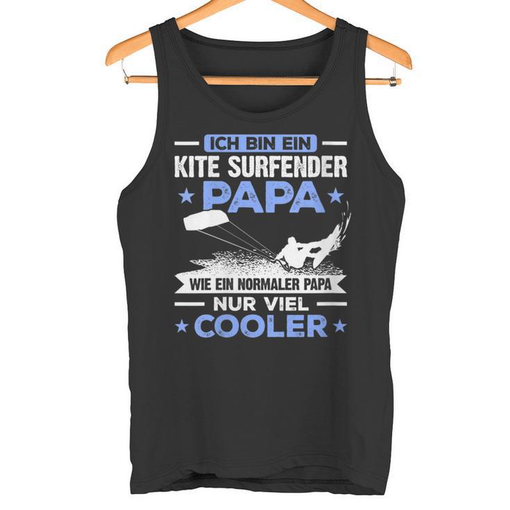 Damen Bin Ein Kite Surfender Papa Wie Ein Normaler Papi Nur Cooler Mit-Ausschnitt Tank Top