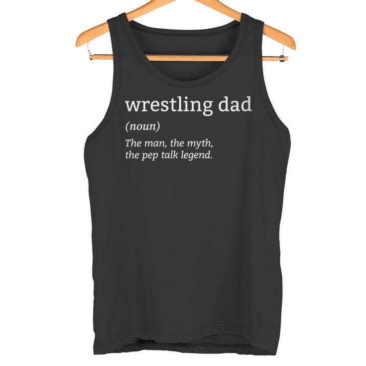 Damen Lustiger Wrestling Papa Definition Mann Mythos Legende Pro Wrestler Mit-Ausschnitt Tank Top