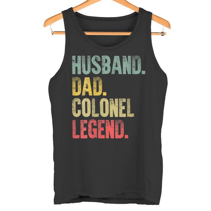 Damen Lustigesintage-Geschenk Ehemann Papa Colonel Legende Retro Mit-Ausschnitt Tank Top