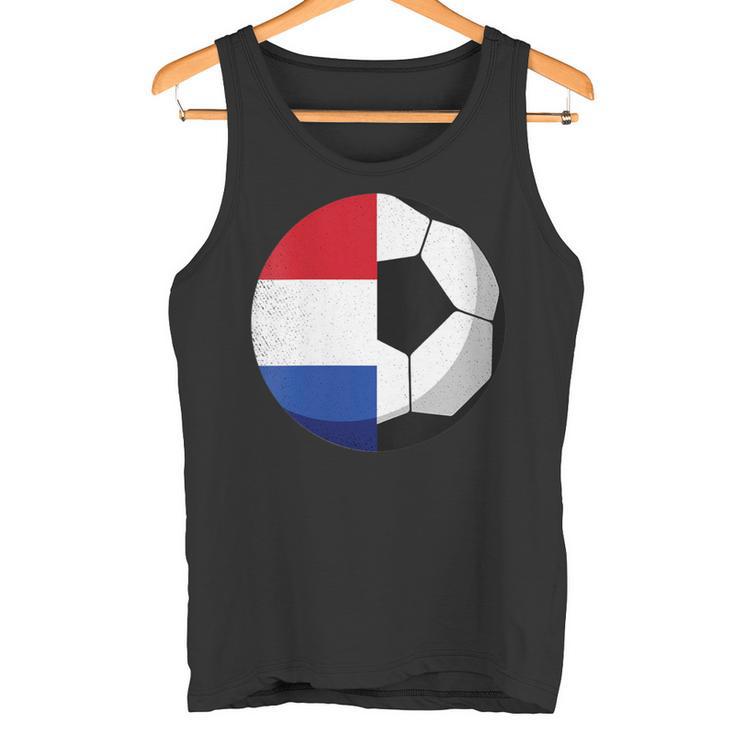 Damen Niederlande Flagge Niederländischer Papa Fußballtorwart Mit-Ausschnitt Tank Top