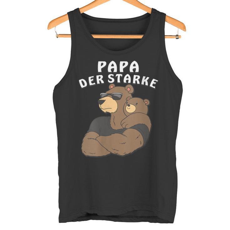 Damen Papa Der Starkeater Familie Bär Papabear Papa Mit-Ausschnitt Tank Top