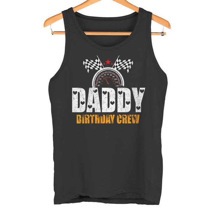 Damen Rennauto Papa Geburtstag Party Racing Family Daddy Pit Crew Mit-Ausschnitt Tank Top