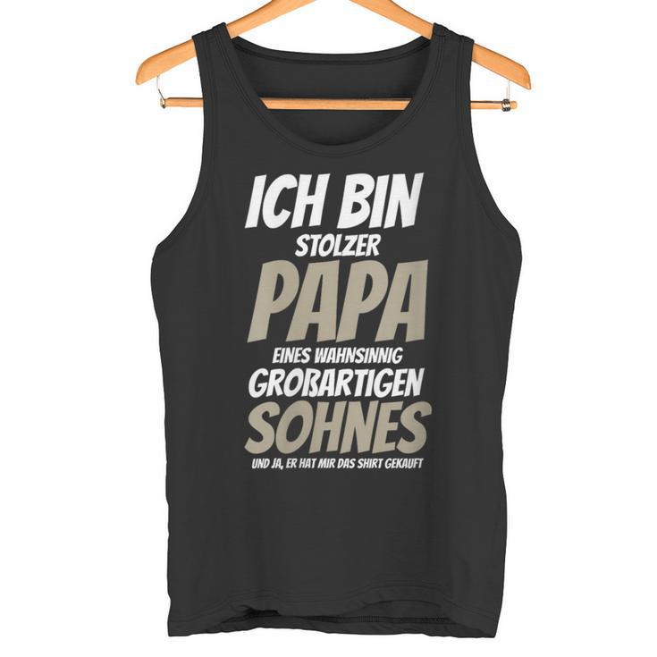 Damenatertag Stolzer-Papa -Om Großartigen Sohn Bekommen Mit-Ausschnitt Tank Top