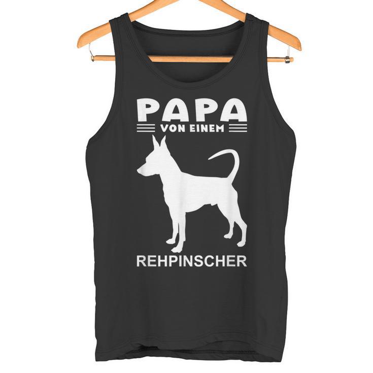 Deer Pinscher Papa Motif Dog Tank Top