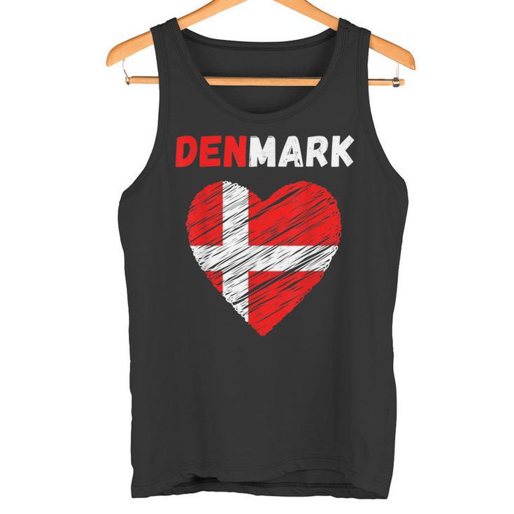 Denmark Flag Holiday Denmark Heart Danish Flag Tank Top